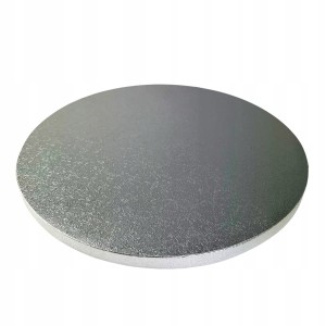 Podkład pod tort angielski 40 cm srebrny - Gruby i wytrzymały