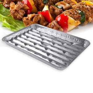 Tacki aluminiowe do grilla prostokątne 34x23 5 szt.